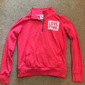 Quarter zip pullover with a front pocket